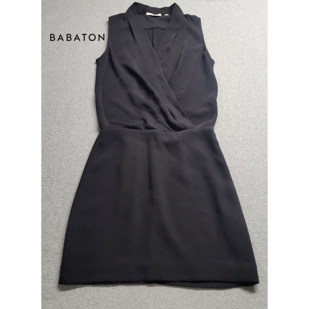 Babaton Black Sleeveless Mini Dress